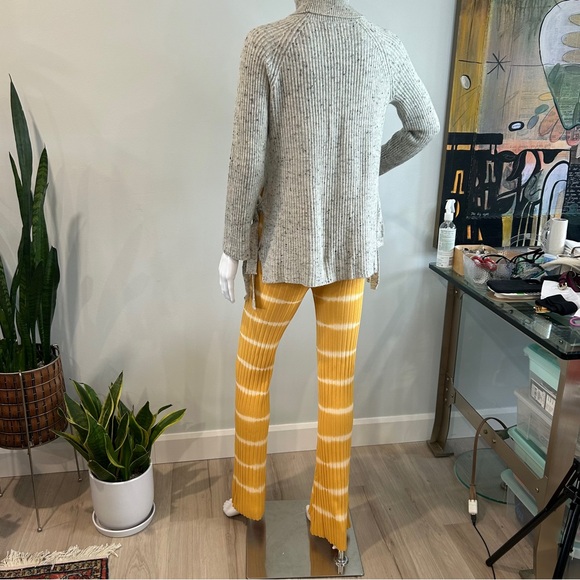 NWT Sandro Yellow Tye-Dye  Rib Pant - Picture 8 of 15